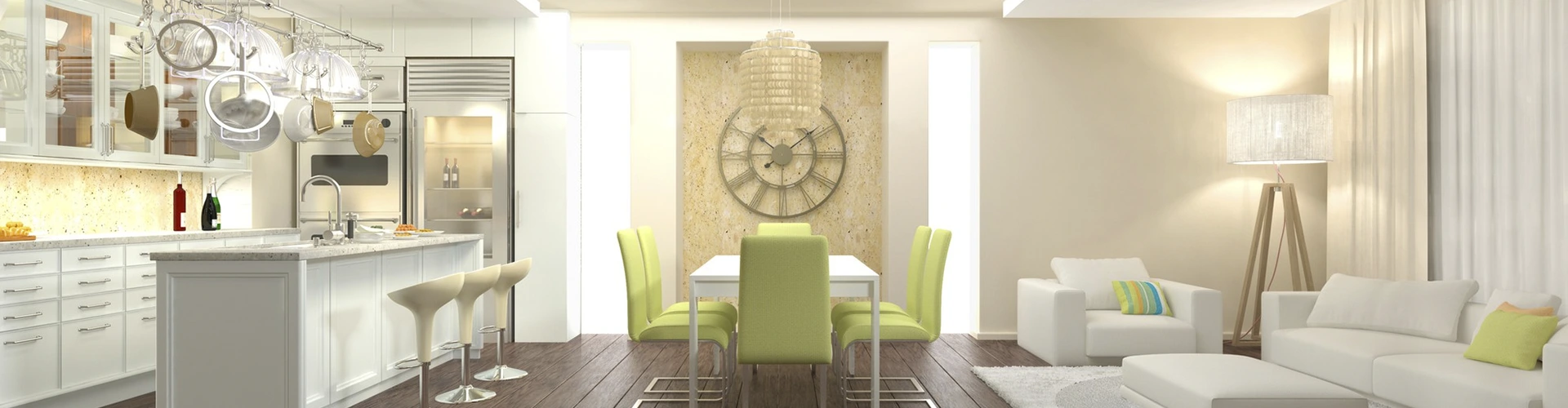 salón con sofá y mesa y escaleras al fondo